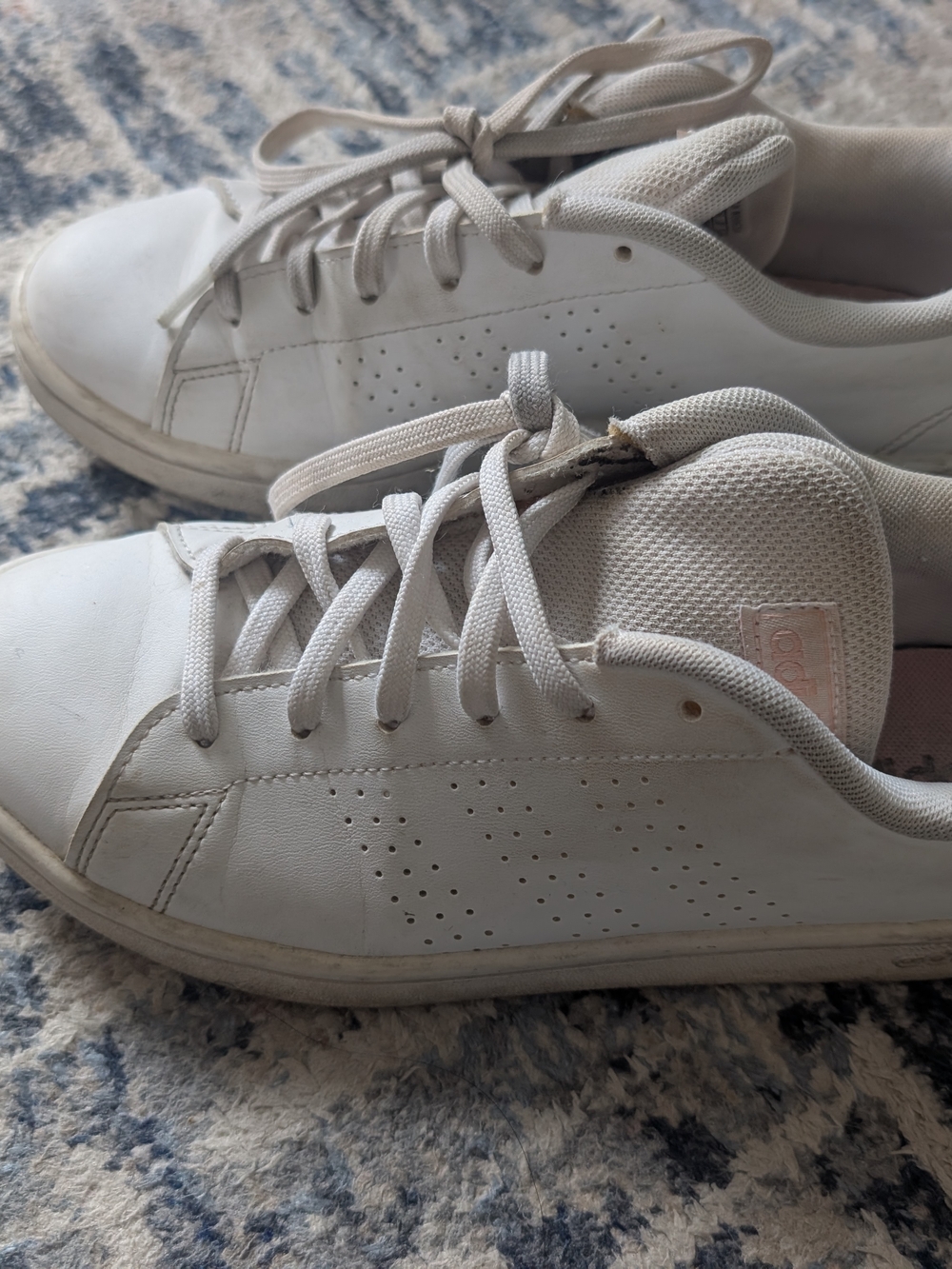 White Low-Top Adidas Sneakers - Picture 2 of 9